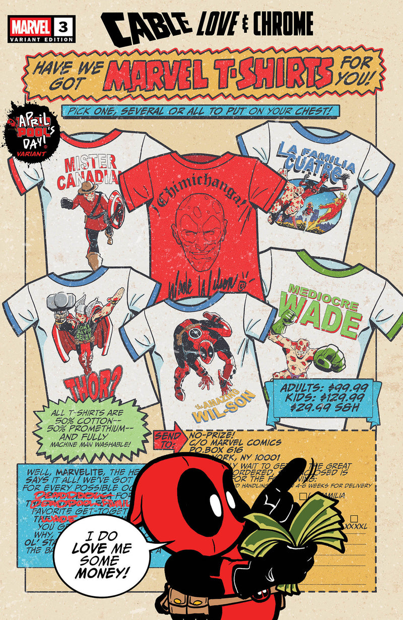 CABLE: LOVE AND CHROME #3 MATTHEW WAITE APRIL POOL'S DAY VAR