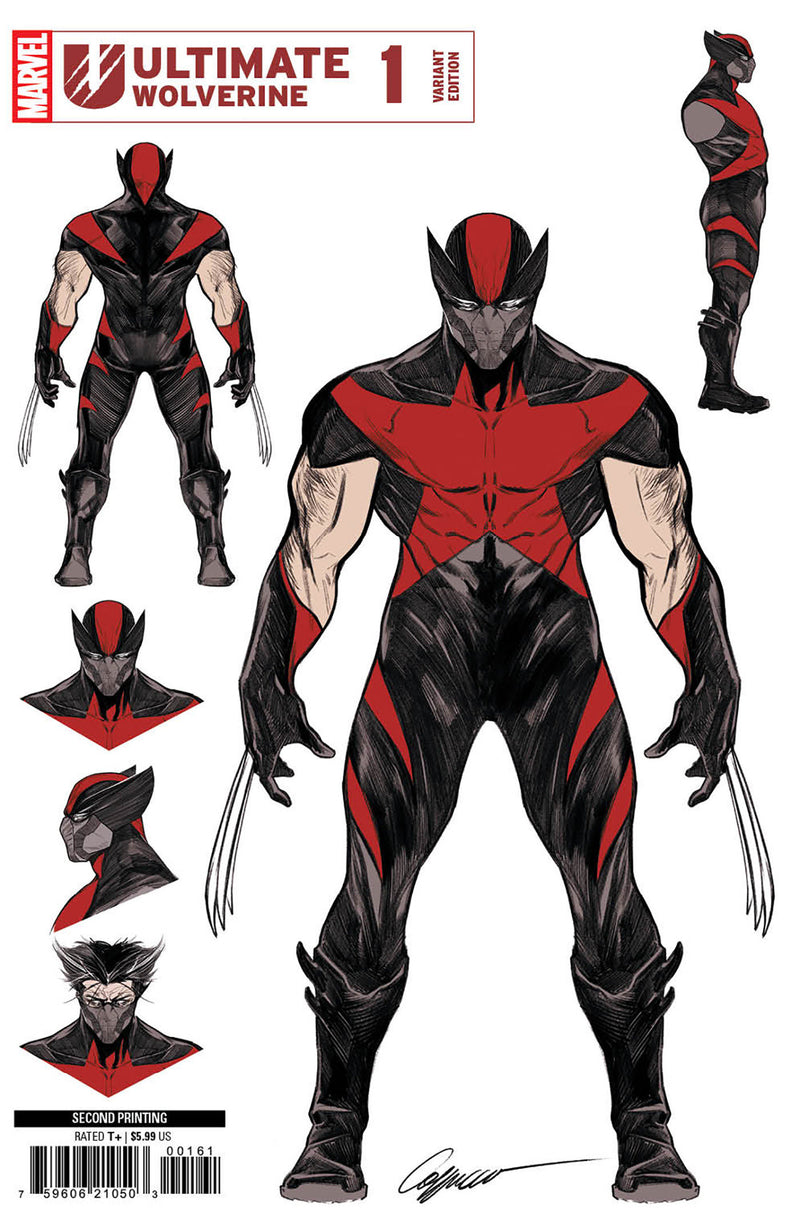 ULTIMATE WOLVERINE #1 ALESSANDRO CAPPUCCIO RATIO 2ND PRINT DESIGN VARIANT