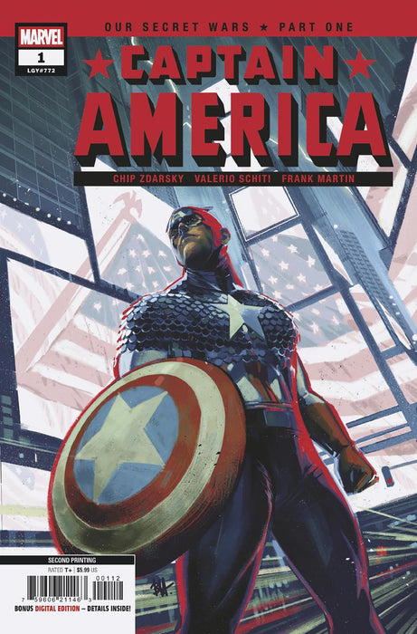 CAPTAIN AMERICA #1 BEN HARVEY 2ND PRINT VARIANT