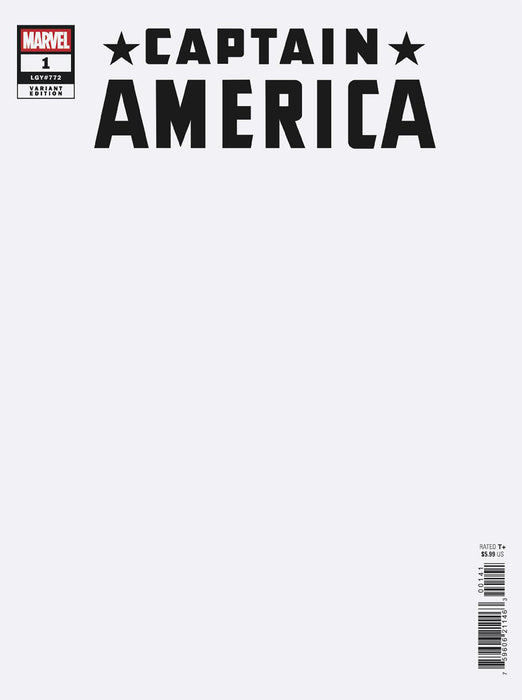 CAPTAIN AMERICA #1 BLANK COVER VARIANT