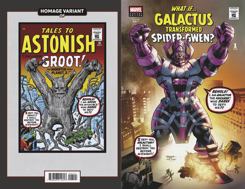 WHAT IF...? GALACTUS: GALACTUS TRANSFORMED SPIDER-GWEN? #1 STEPHEN SEGOVIA SCI-FI HOMAGE VAR