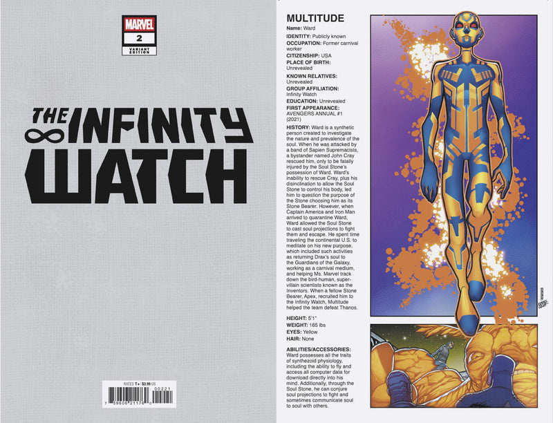 INFINITY WATCH #2 DAVID BALDEON HANDBOOK HOMAGE VAR