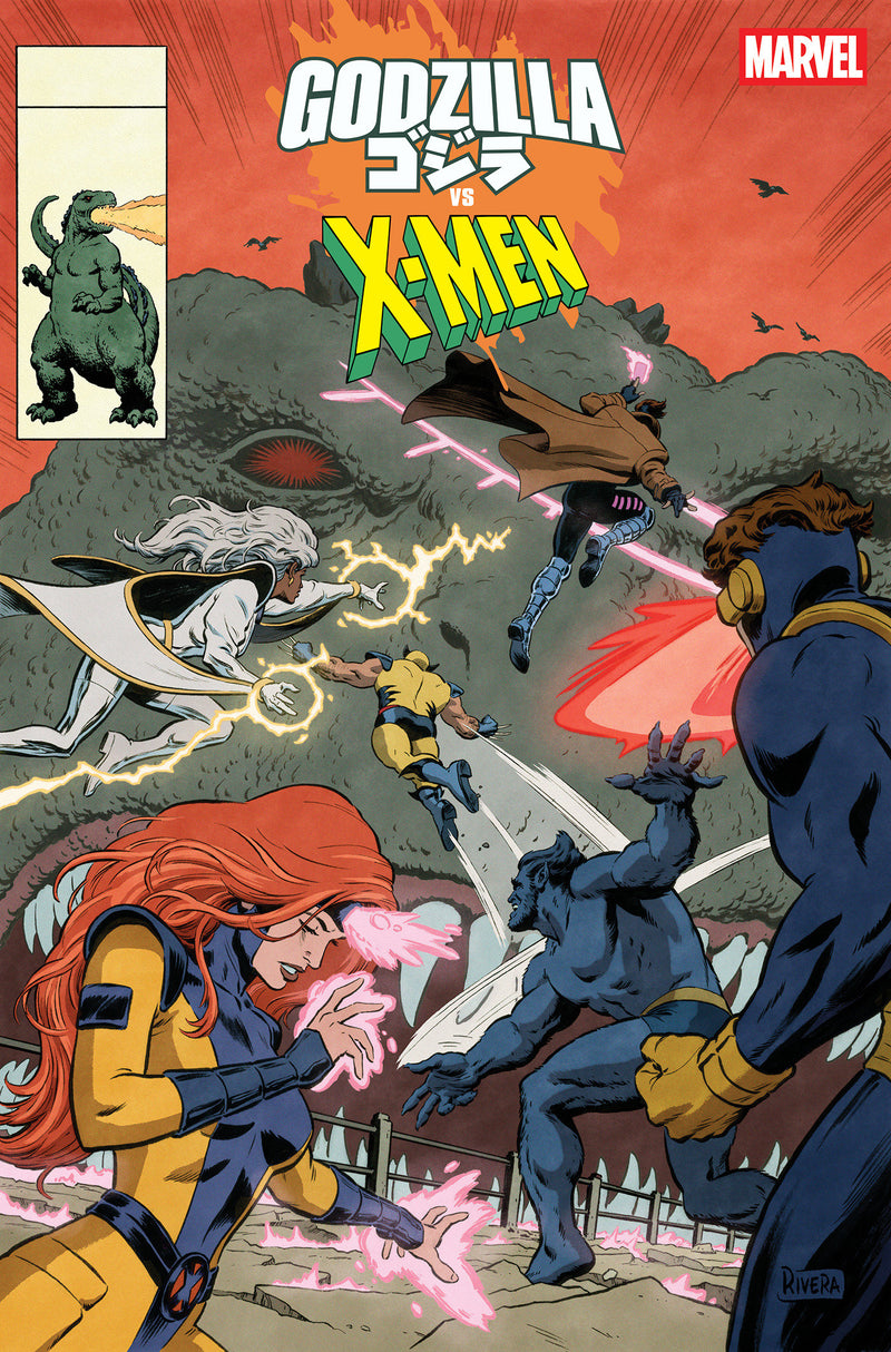 GODZILLA VS. X-MEN #1 PAOLO RIVERA GODZILLA KING OF THE MONSTERS HOMAGE VAR