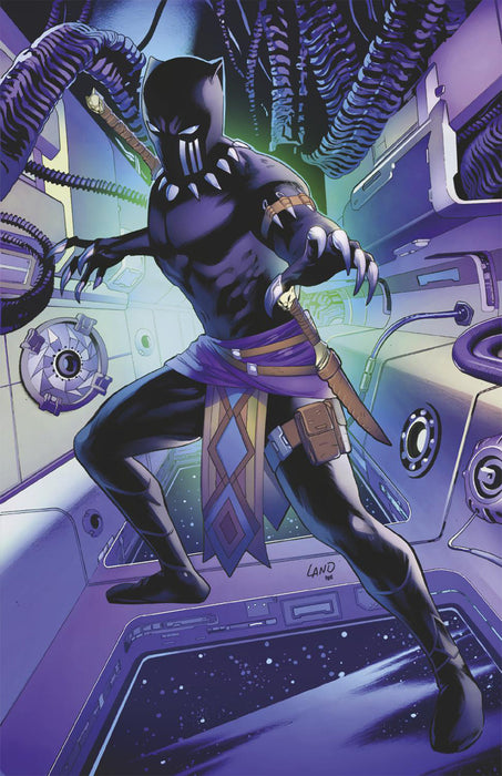 BLACK PANTHER INTERGALACTIC #1 GREG LAND BLACK PANTHER VIRGIN VARIANT