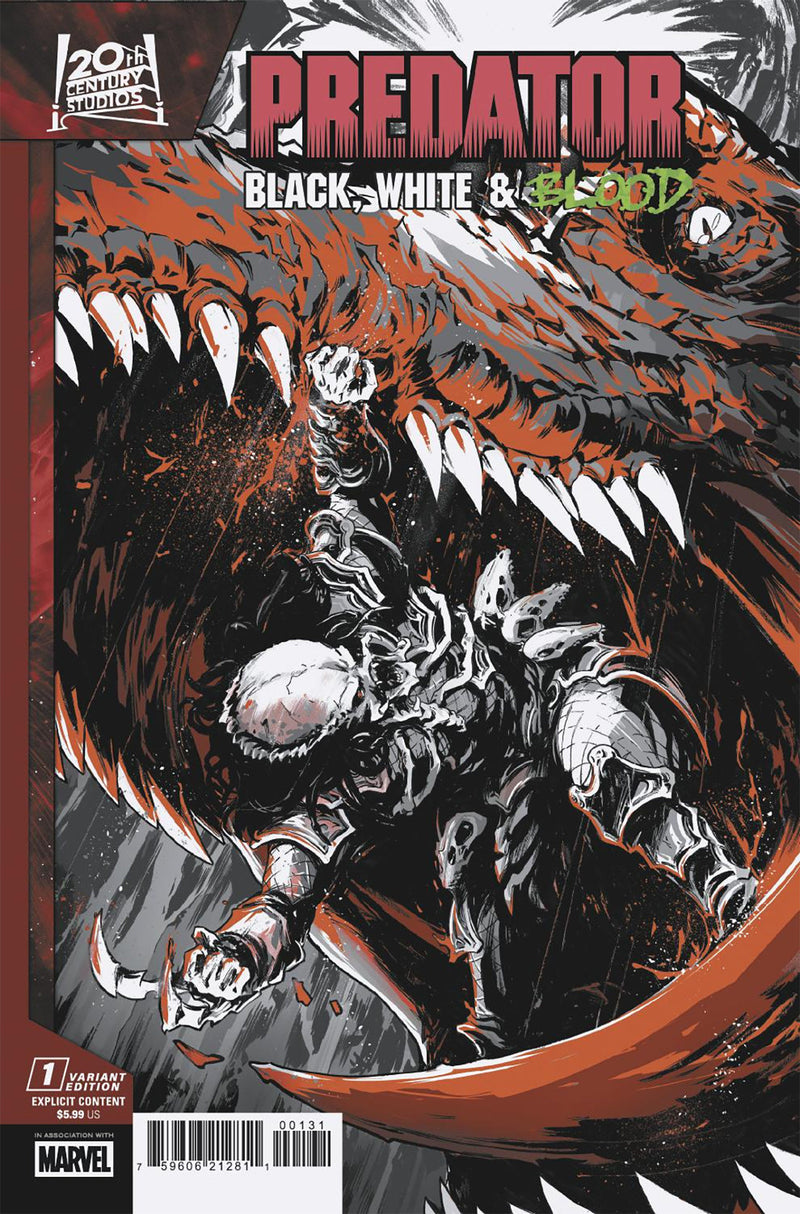 PREDATOR BLACK, WHITE & BLOOD #1 PAOLO VILLANELLI VARIANT