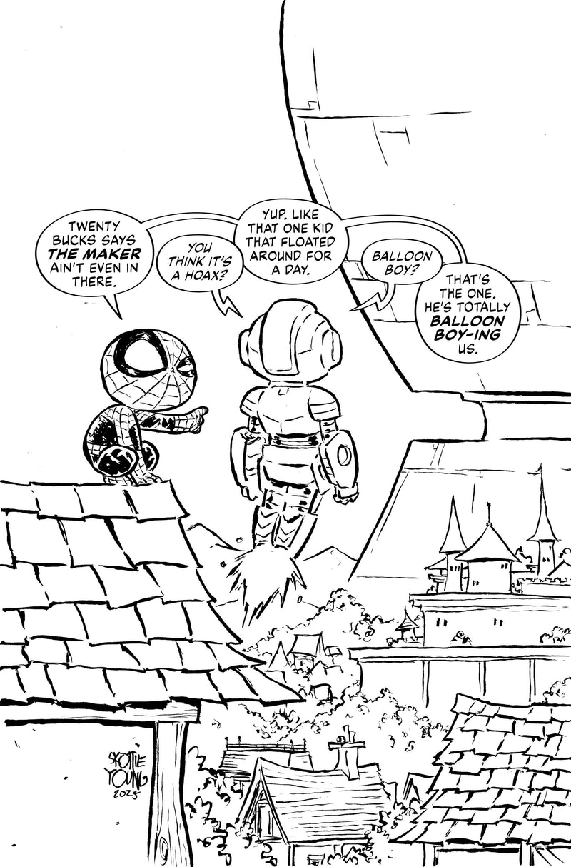 ULTIMATE ENDGAME #1 SKOTTIE YOUNG BLACK AND WHITE VIRGIN VARIANT