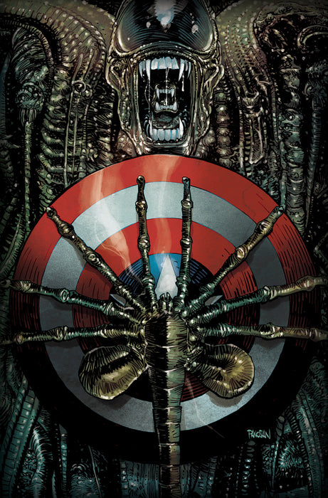 ALIEN VS. CAPTAIN AMERICA #1 DAN PANOSIAN RATIO 2ND PRINT VARIANT