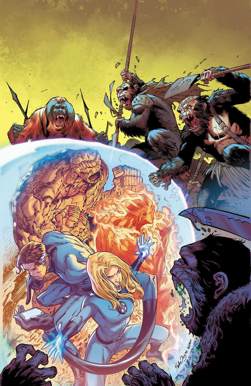 PLANET OF THE APES VS. FANTASTIC FOUR #1 NETHO DIAZ RATIO VIRGIN 2ND PRINT VARIANT
