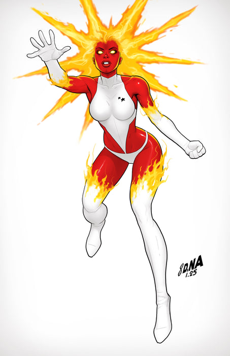 CAPTAIN MARVEL DARK PAST #1 DAVID NAKAYAMA COLOR BLOCK WHITE VIRGIN VARIANT