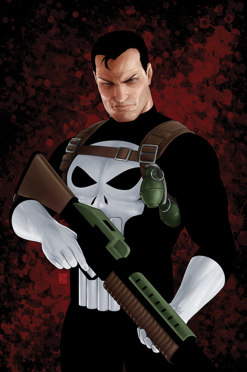 PUNISHER #1 JOHN TYLER CHRISTOPHER NEGATIVE SPACE VIRGIN 2ND PRINTING VAR VOL. 15