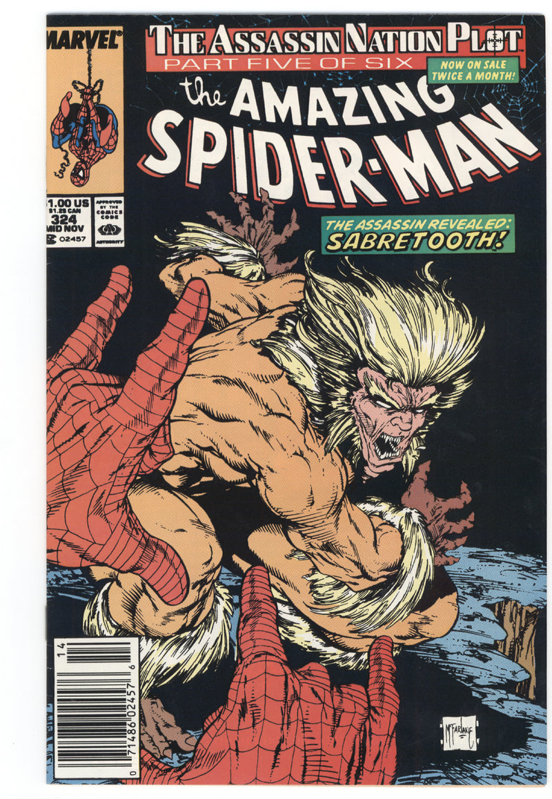 AMAZING SPIDER-MAN #324 NEWSSTAND EDITION VOL. 1