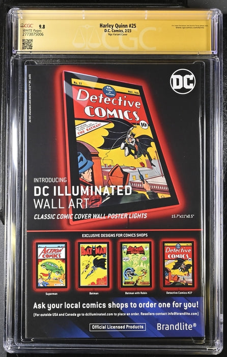 HARLEY QUINN #25 CGC SS 9.8 BATMAN / SPAWN VARIANT SIGNED BY KAEL NGU ON 6/10/23
