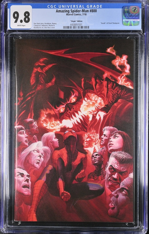 AMAZING SPIDER-MAN #800 CGC 9.8 1:500 アレックス・ロス ヴァージンエディション