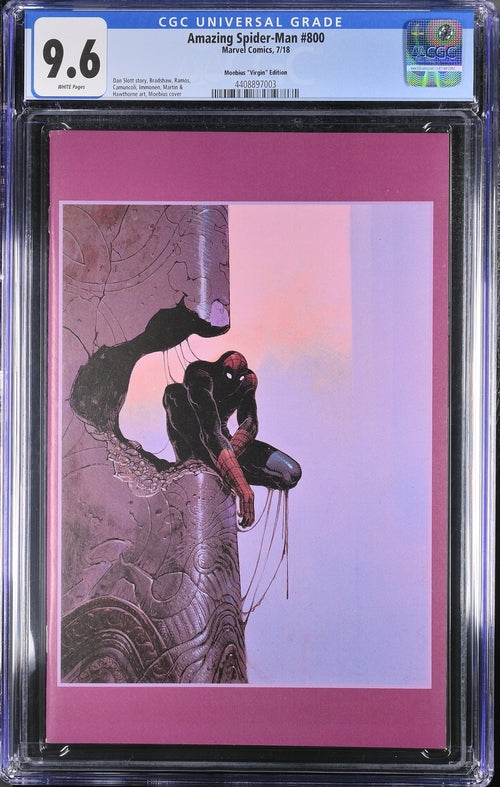 AMAZING SPIDER-MAN #800 CGC 9.6 1:1000 MOEBIUS VIRGIN