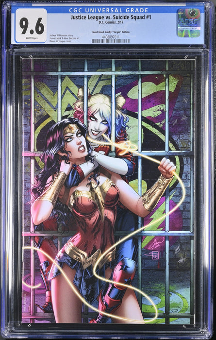 JUSTICE LEAGUE VS SUICIDE SQUAD #1 CGC 9.6 DAWN MCTEIGUE VIRGIN