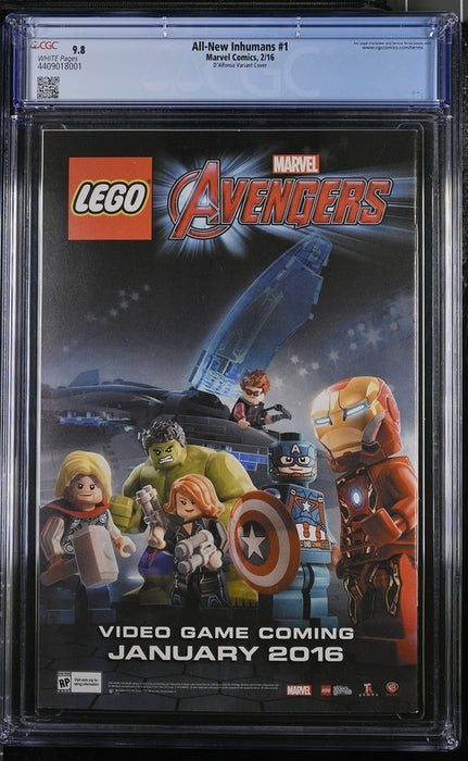 ALL-NEW INHUMANS #1 CGC 9.8 MARCO D'ALFONSO HIP HOP HOMAGE COVER