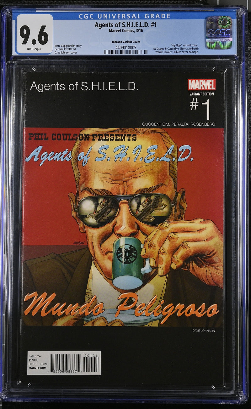 AGENTS OF SHIELD #1 CGC 9.6 DAVE JOHNSON HIP HOP HOMAGE COVER