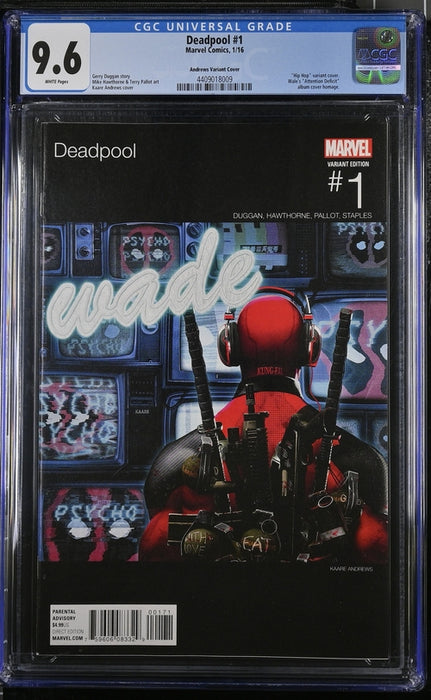 Deadpool #1 CGC 9.6 Hip-Hop Variant HIP HOP HOMAGE COVER