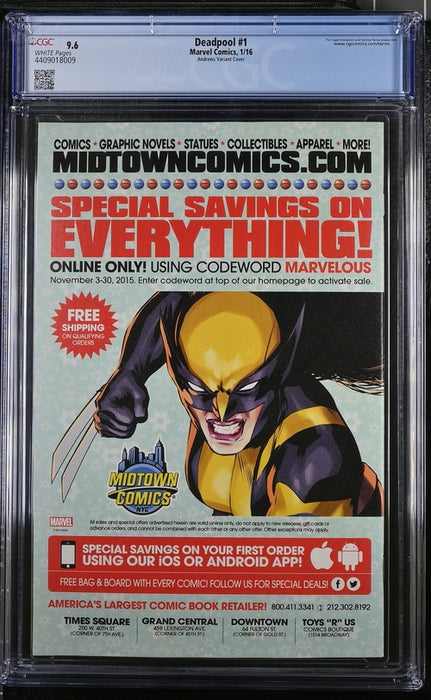 Deadpool #1 CGC 9.6 Hip-Hop Variant HIP HOP HOMAGE COVER