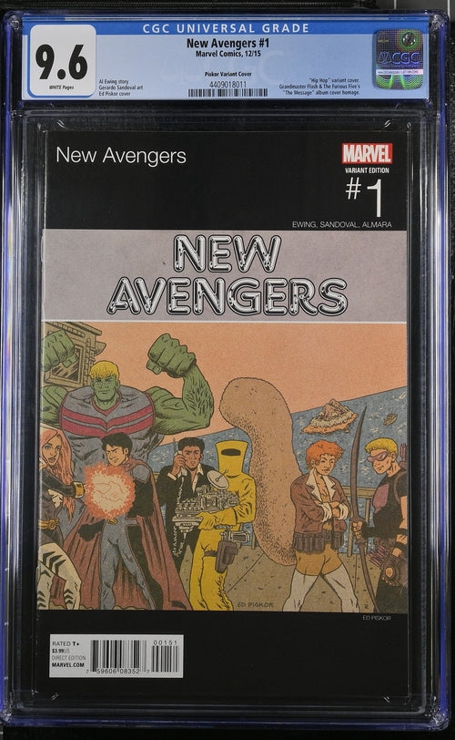 New Avengers #1 CGC 9.6 Ed Piskor HIP HOP HOMAGE COVER