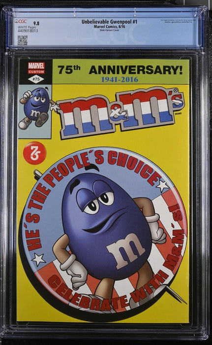 Unbelievable Gwenpool #1 CGC 9.8 SHIM HIP HOP HOMAGE COVER 4/16