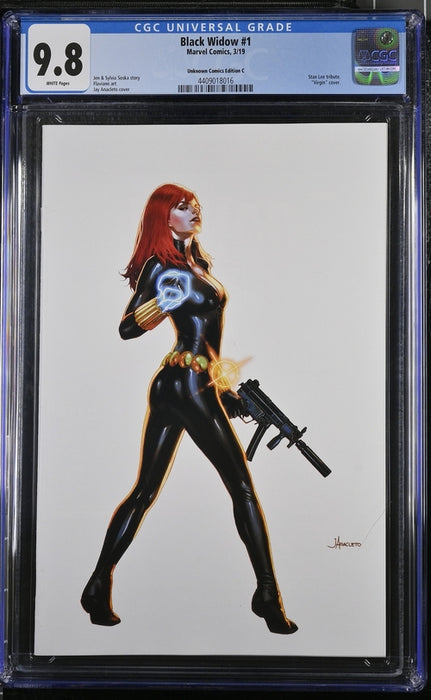 Black Widow #1 CGC 9.8 Jay Anacleto VIRGIN WHITE COVER 3/19 