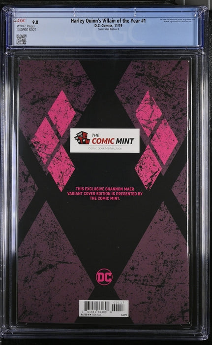 Harley Quinn's Villain of the Year #1 CGC 9.8 Shannon Maer COVER B 11/19
