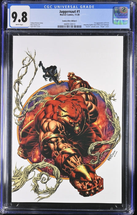JUGGERNAUT #1 CGC 9.8 HOTZ SECRET WHITE VIRGIN COMICS ELITE EDITION C
