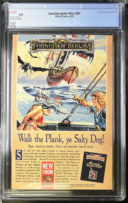 AMAZING SPIDER-MAN #361 CGC 8.0 4/92