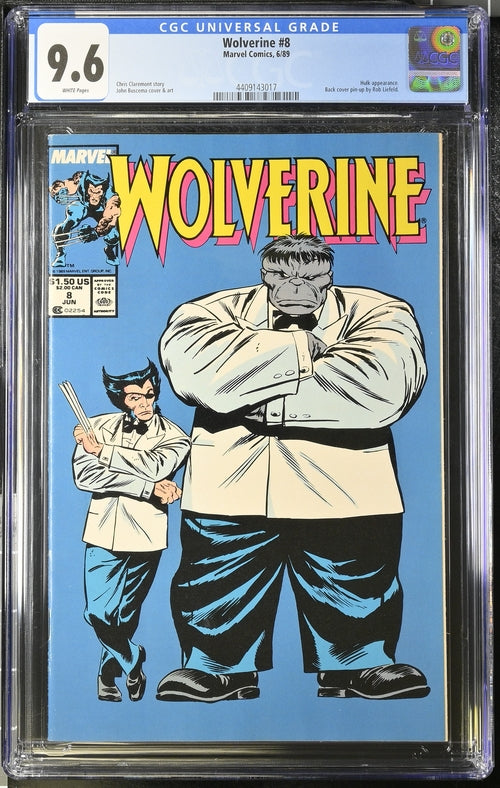 WOLVERINE #8 CGC 9.6 1989 BACK COVER PIN-UP BY ROB LIEFELD