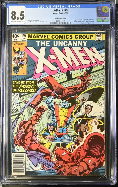 X-MEN #129 CGC 8.5 1ST APP. KITTY PRYDE, 1ST APP. THE WHITE QUEEN