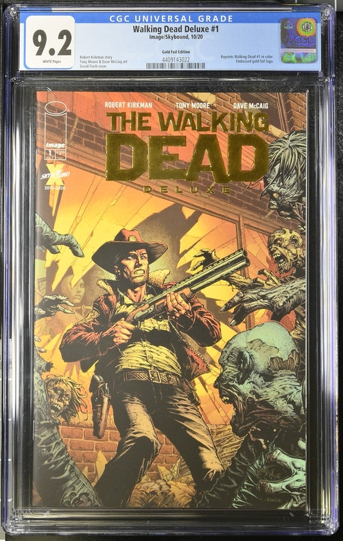 WALKING DEAD DELUXE #1 CGC 9.2 GOLD FOIL EDITION