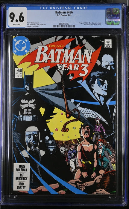 BATMAN #436 CGC 9.6 1ST APP OF TIM DRAKE.