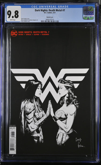 DARK NIGHTS DEATH METAL #7 CGC 9.8 CAPULLO SKETCH COVER