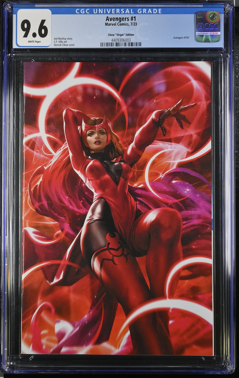 アベンジャーズ #1 CGC 9.6 デリック・チュー スカーレット・ウィッチ ヴァージン 1:50 比率