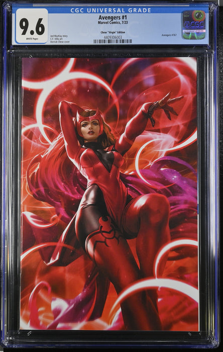 AVENGERS #1 CGC 9.6 DERRICK CHEW SCARLET WITCH VIRGIN 1:50 RATIO