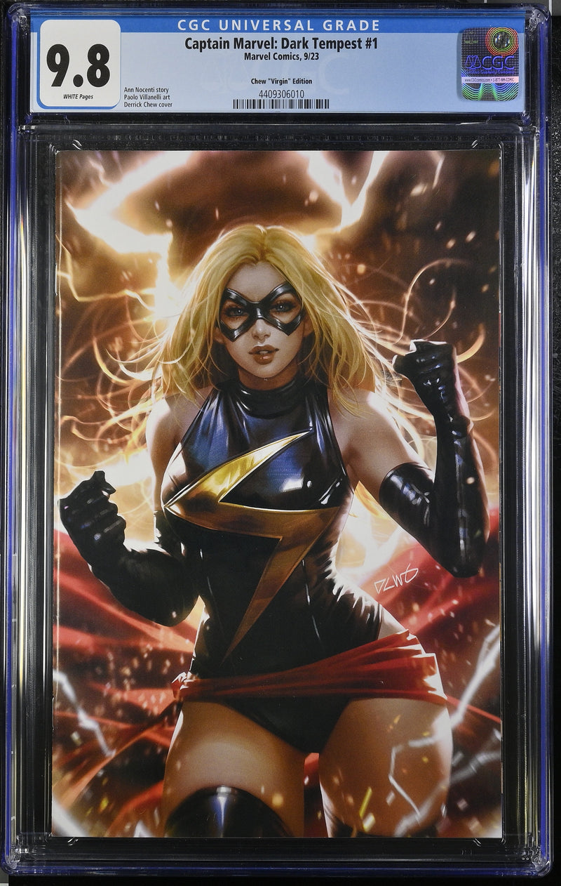 キャプテン・マーベル ダークテンペスト #1 CGC 9.8 デリック・チュー ヴァージン 1:50 レシオ
