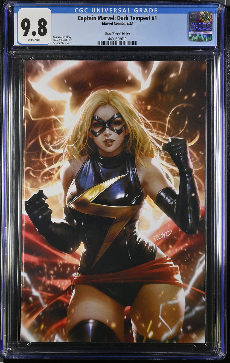 CAPTAIN MARVEL DARK TEMPEST #1 CGC 9.8 DERRICK CHEW VIRGIN 1:50 RATIO