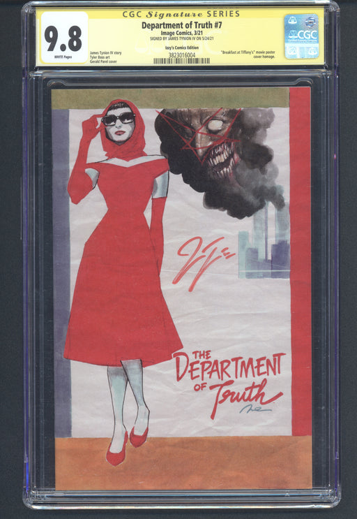 Department of Truth #7 CGC SS 9.8 Parel Cover Signed by Tynion 2of2