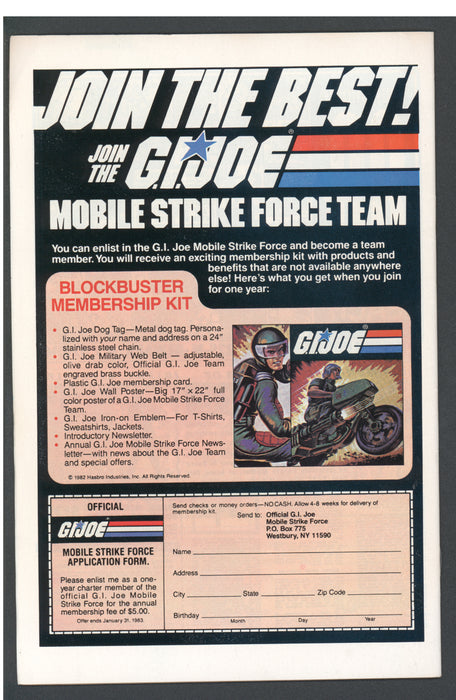 GI JOE G.I. Joe A Real American Hero (Marvel) #2 1982