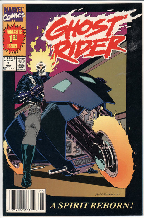 Ghost Rider #1 (1990) Newsstand 1st app. Ghost Rider Danny Ketch