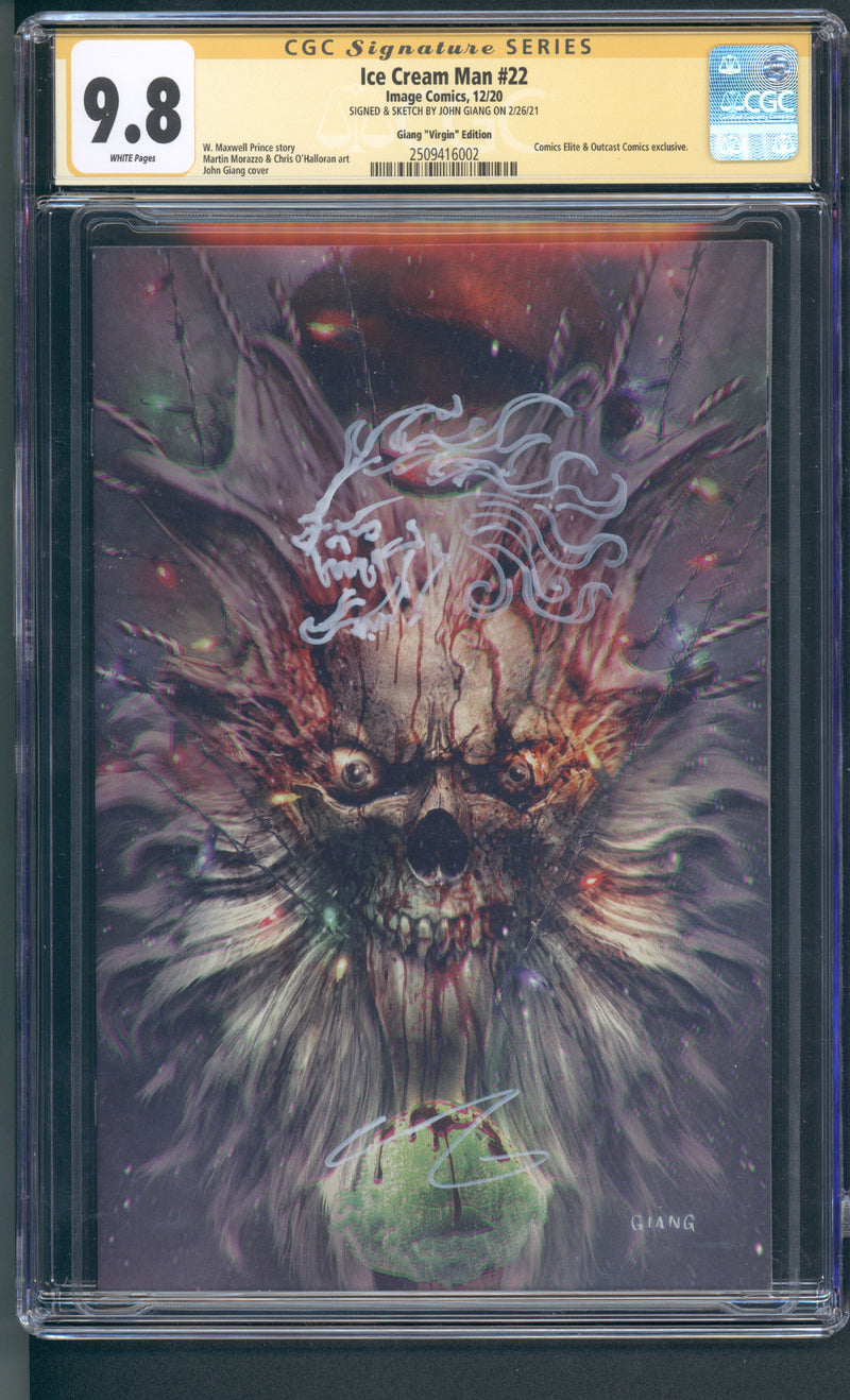 ICE CREAM MAN #22 CGC SS 9.8 SKETCH & SIGNED BY JOHN GIANG VIRGIN