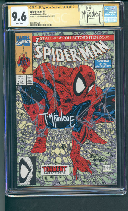 SPIDER-MAN #1 CGC 9.6 DIRECT EDITION SIGNED BY TODD MCFARLANE