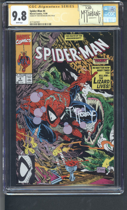 Spider-Man #4 CGC SS 9.8 SIGNED BY TODD MCFARLANE