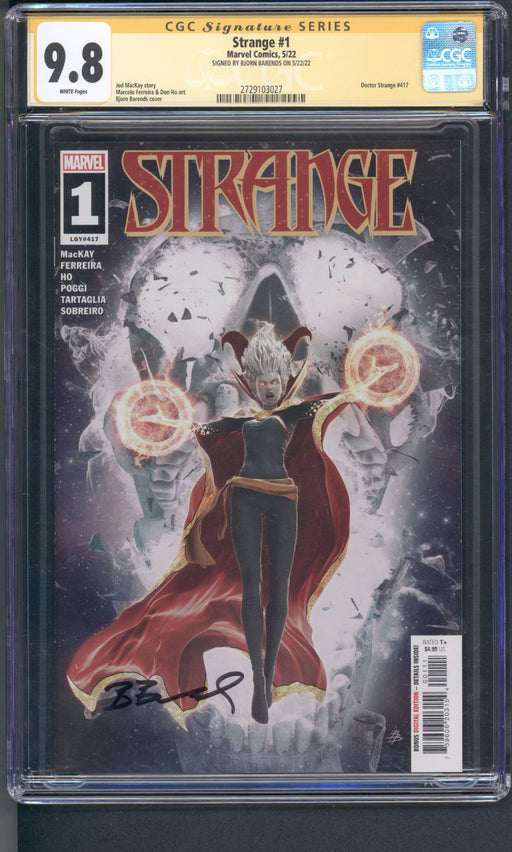 Strange #1 CGC SS 9.8 Signed by Bjorn Barends 027