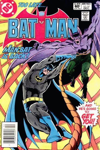 BATMAN #342 NEWSSTAND EDITION 1981