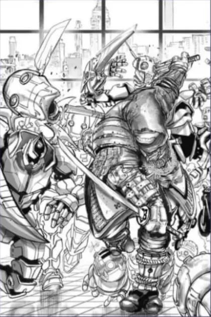 TMNT THE LAST RONIN #3 STAN YAK B&W COVER