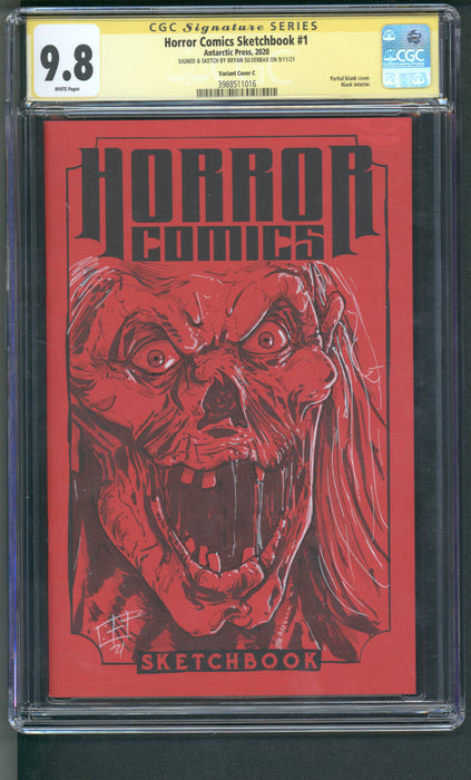 HORROR COMICS SKETCHBOOK #1 CGC 9.8 COMMISSION BY BRYAN SILVERBAX CRYPT KEEPER