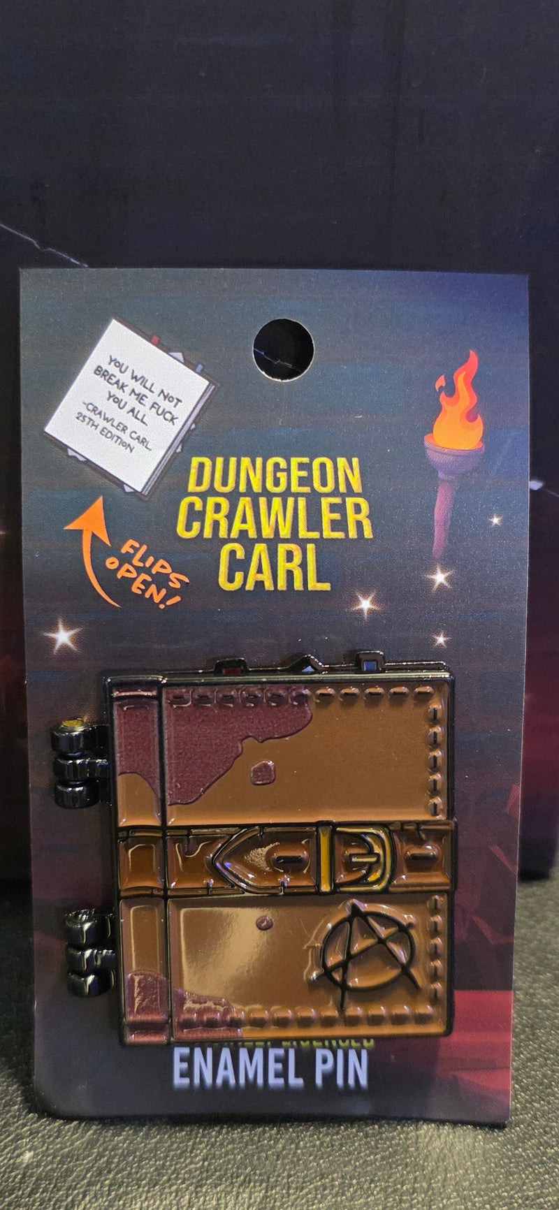 Dungeon Crawler Carl: Dungeon Anarchist's Cookbook Enamel Pin