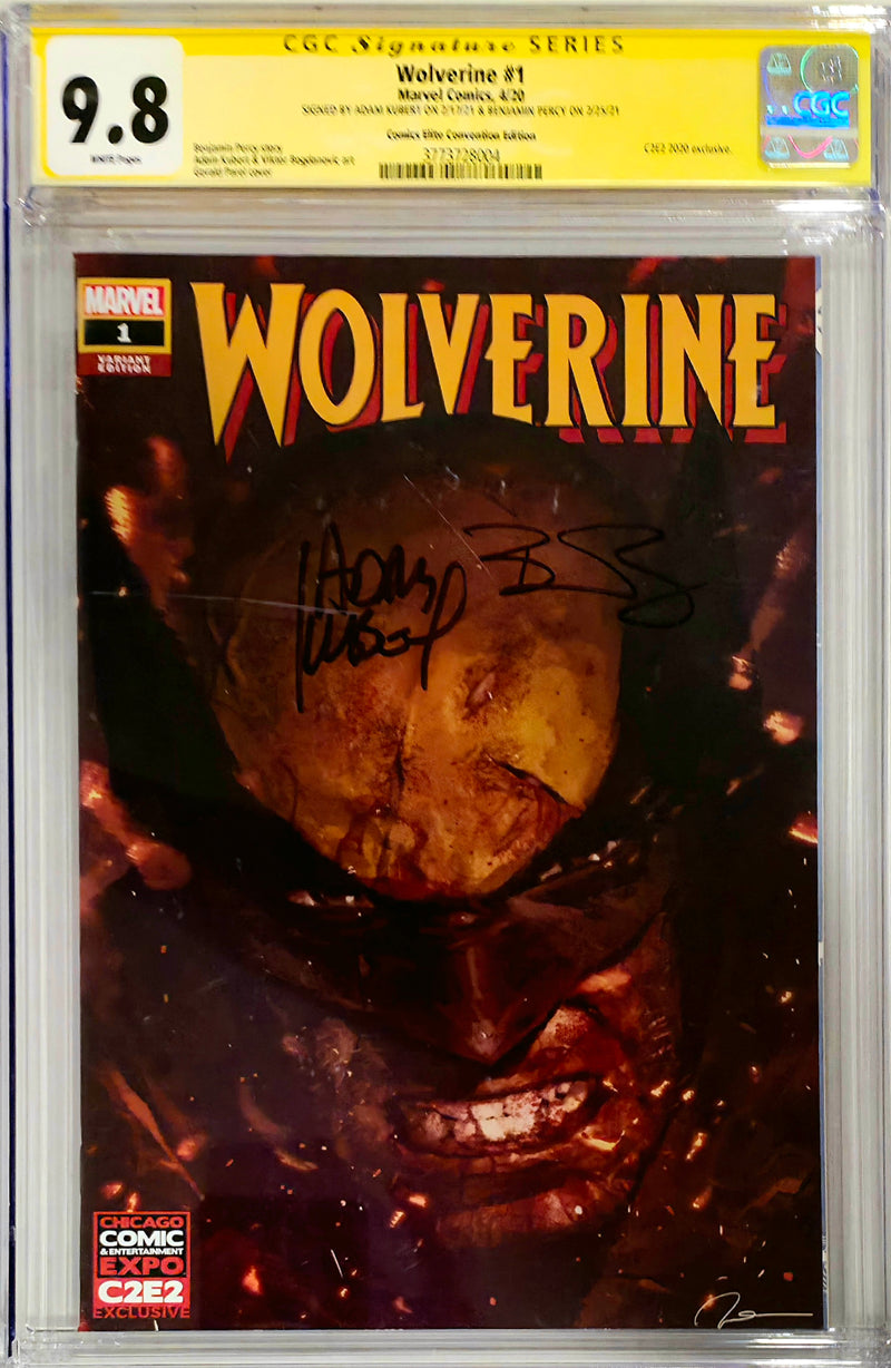 WOLVERINE #1 CGC SS 9.8 PAREL C2E2 2020 VARIANT SIGNED BY PERCY & KUBERT 2021